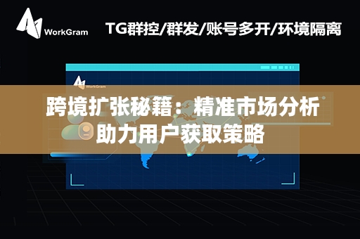  跨境扩张秘籍：精准市场分析助力用户获取策略