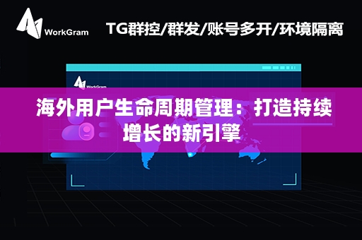  海外用户生命周期管理：打造持续增长的新引擎