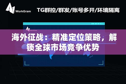  海外征战：精准定位策略，解锁全球市场竞争优势