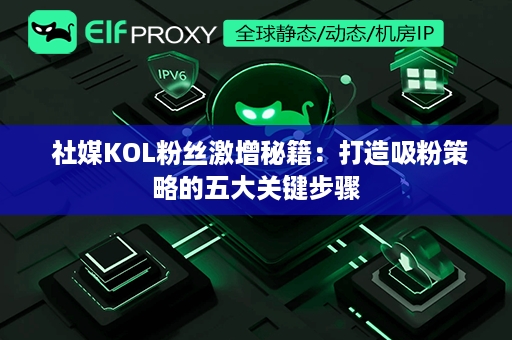  社媒KOL粉丝激增秘籍：打造吸粉策略的五大关键步骤