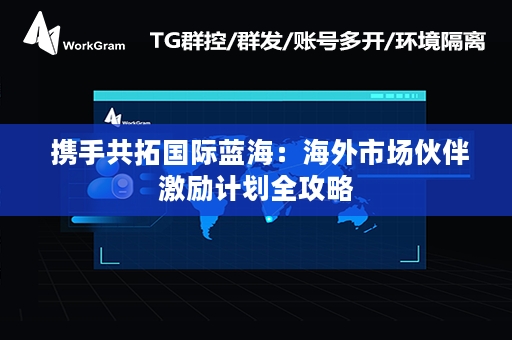  携手共拓国际蓝海：海外市场伙伴激励计划全攻略