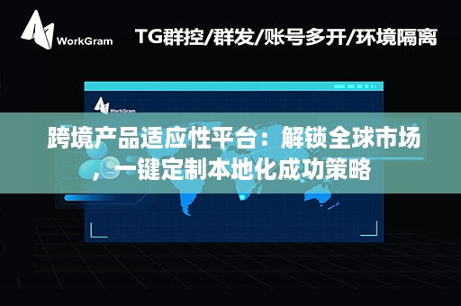  跨境产品适应性平台：解锁全球市场，一键定制本地化成功策略