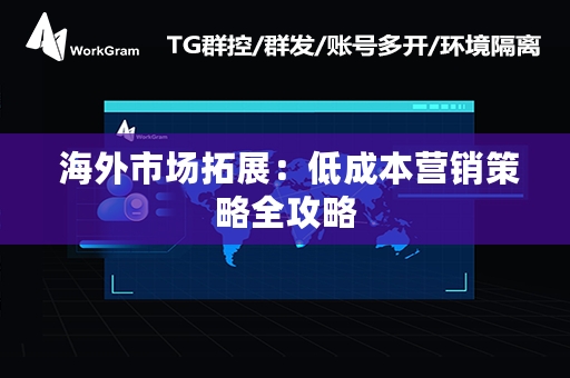  海外市场拓展：低成本营销策略全攻略