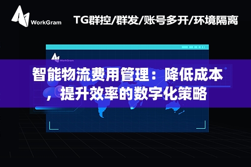  智能物流费用管理：降低成本，提升效率的数字化策略