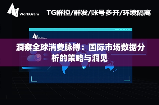  洞察全球消费脉搏：国际市场数据分析的策略与洞见