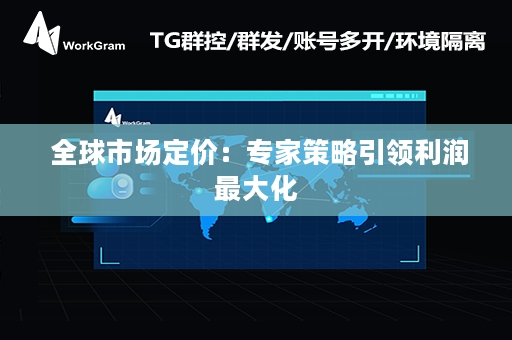  全球市场定价：专家策略引领利润最大化