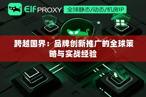  跨越国界：品牌创新推广的全球策略与实战经验