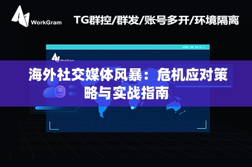  海外社交媒体风暴：危机应对策略与实战指南