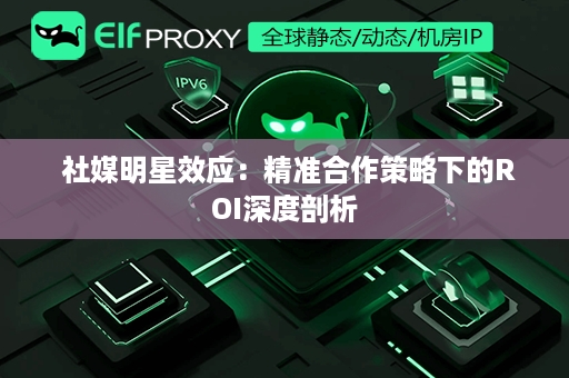  社媒明星效应：精准合作策略下的ROI深度剖析