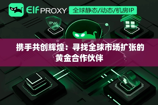  携手共创辉煌：寻找全球市场扩张的黄金合作伙伴