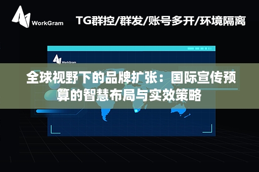  全球视野下的品牌扩张：国际宣传预算的智慧布局与实效策略