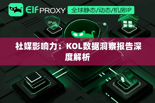  社媒影响力：KOL数据洞察报告深度解析