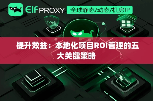  提升效益：本地化项目ROI管理的五大关键策略