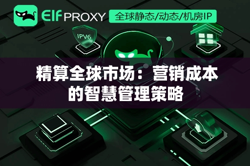  精算全球市场：营销成本的智慧管理策略