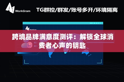  跨境品牌满意度测评：解锁全球消费者心声的钥匙