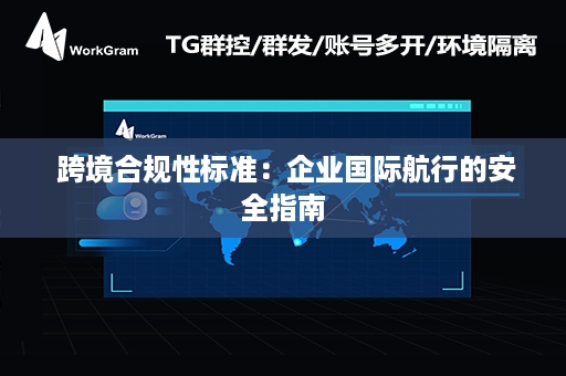  跨境合规性标准：企业国际航行的安全指南