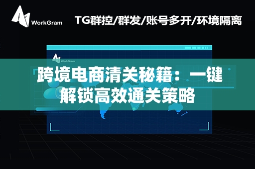  跨境电商清关秘籍：一键解锁高效通关策略