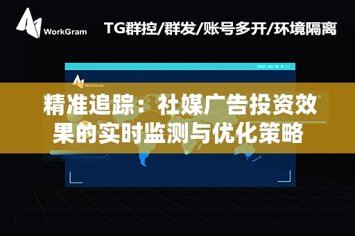  精准追踪：社媒广告投资效果的实时监测与优化策略