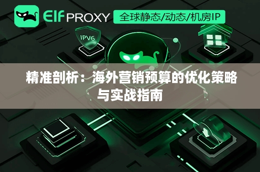  精准剖析：海外营销预算的优化策略与实战指南