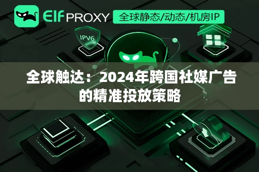  全球触达：2024年跨国社媒广告的精准投放策略