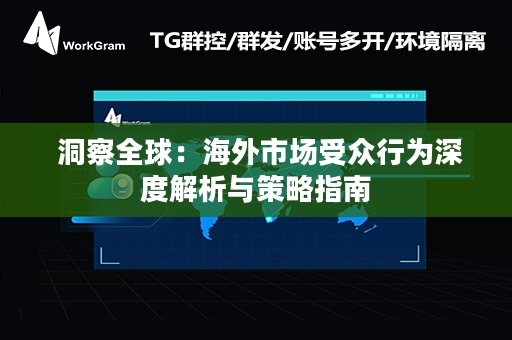  洞察全球：海外市场受众行为深度解析与策略指南