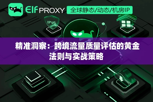  精准洞察：跨境流量质量评估的黄金法则与实战策略