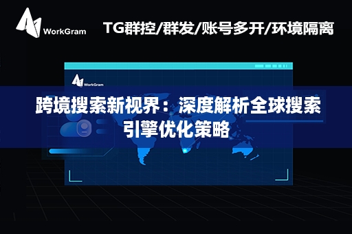  跨境搜索新视界：深度解析全球搜索引擎优化策略