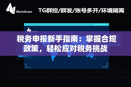  税务申报新手指南：掌握合规政策，轻松应对税务挑战