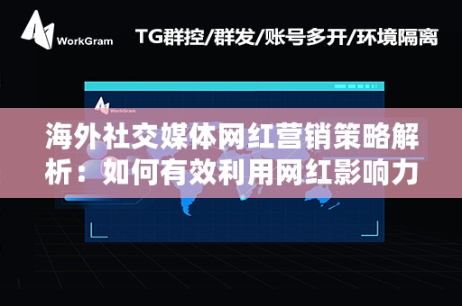 海外社交媒体网红营销策略解析：如何有效利用网红影响力拓展国际市场