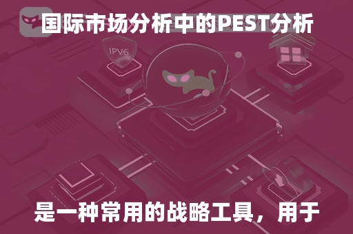 国际市场分析中的PEST分析是一种常用的战略工具，用于评估影响组织或企业的宏观环境因素。PEST是四个英文单词的首字母缩写，分别代表政治（Political）、经济（Economic）、社会（Social）和技术（Technological）这四个方面的因素。以下是对每个方面的详细解释：

1. 政治因素（Political）：
   - 政府政策和法规：包括贸易政策、税收政策、行业监管、进出口限制等。
   - 政治稳定性：包括政府更迭、政治冲突、战争、恐怖主义等。
   - 国际关系：包括与