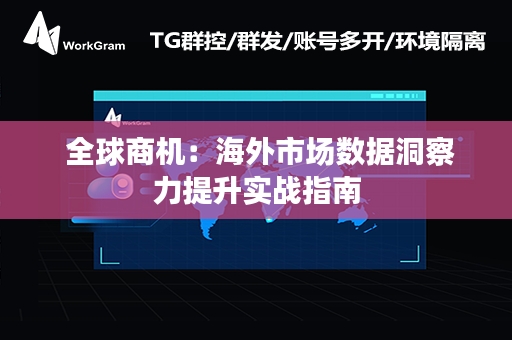  全球商机：海外市场数据洞察力提升实战指南