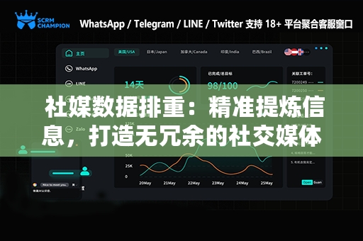 社媒数据排重：精准提炼信息，打造无冗余的社交媒体洞察