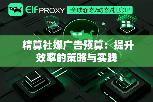  精算社媒广告预算：提升效率的策略与实践