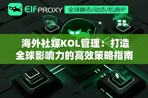  海外社媒KOL管理：打造全球影响力的高效策略指南