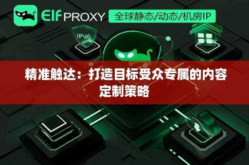  精准触达：打造目标受众专属的内容定制策略