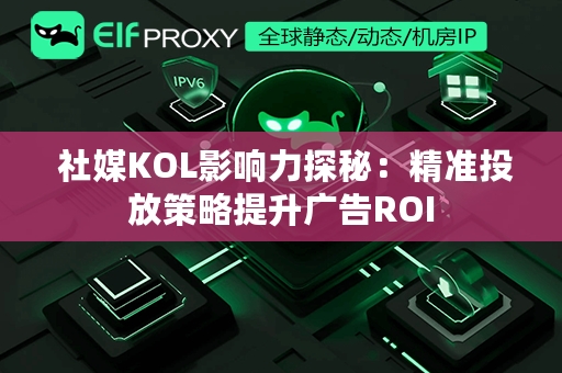  社媒KOL影响力探秘：精准投放策略提升广告ROI