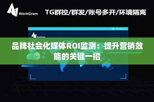 品牌社会化媒体ROI监测：提升营销效能的关键一招