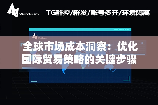  全球市场成本洞察：优化国际贸易策略的关键步骤