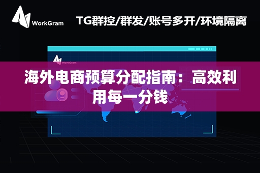 海外电商预算分配指南：高效利用每一分钱