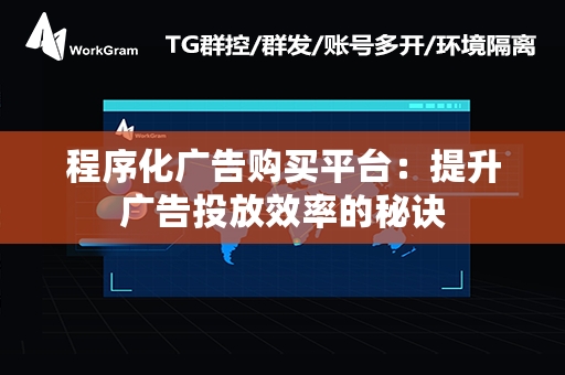 程序化广告购买平台：提升广告投放效率的秘诀