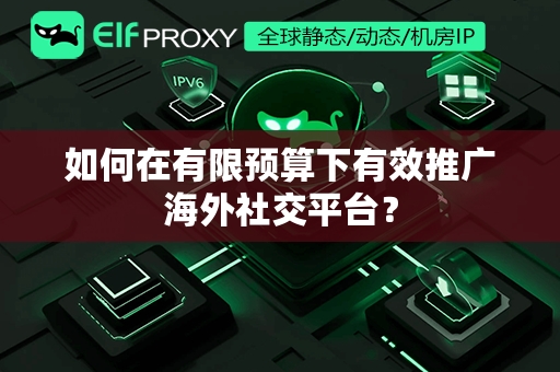 如何在有限预算下有效推广海外社交平台？