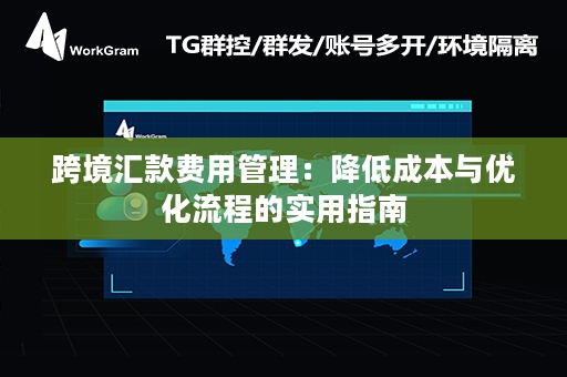 跨境汇款费用管理：降低成本与优化流程的实用指南