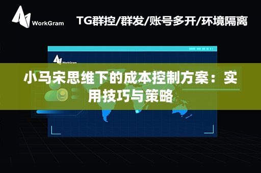 小马宋思维下的成本控制方案：实用技巧与策略