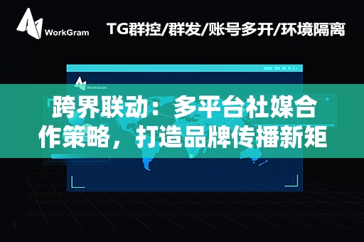  跨界联动：多平台社媒合作策略，打造品牌传播新矩阵