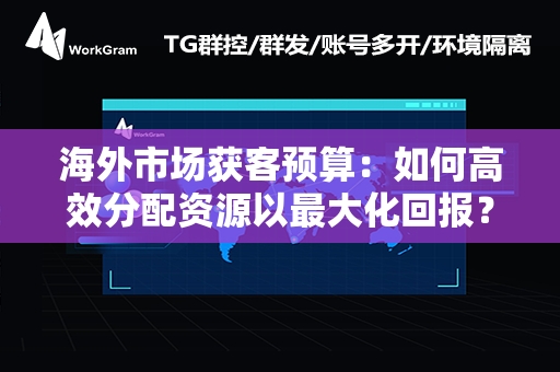 海外市场获客预算：如何高效分配资源以最大化回报？