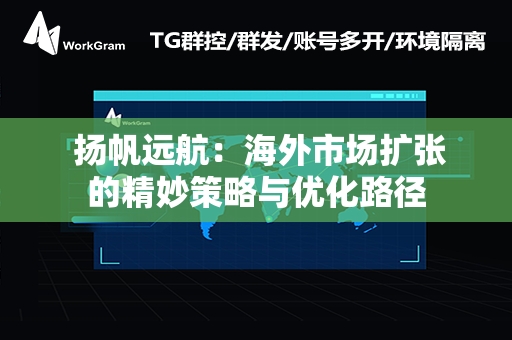  扬帆远航：海外市场扩张的精妙策略与优化路径