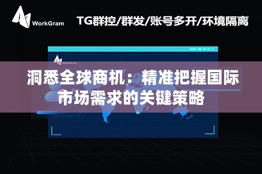  洞悉全球商机：精准把握国际市场需求的关键策略