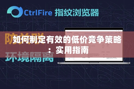 如何制定有效的低价竞争策略：实用指南