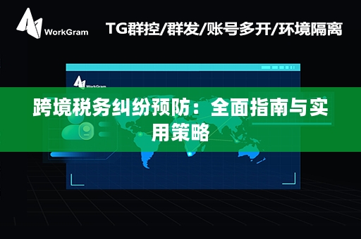跨境税务纠纷预防：全面指南与实用策略