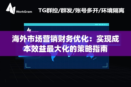 海外市场营销财务优化：实现成本效益最大化的策略指南